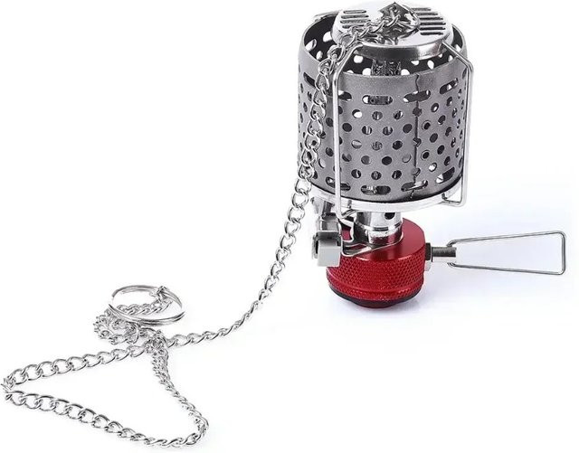 Bulin Heizgaslampe Campinglicht in Silber für Outdoor-Aktivitäten wie Wandern und Bergsteigen - Bild 1