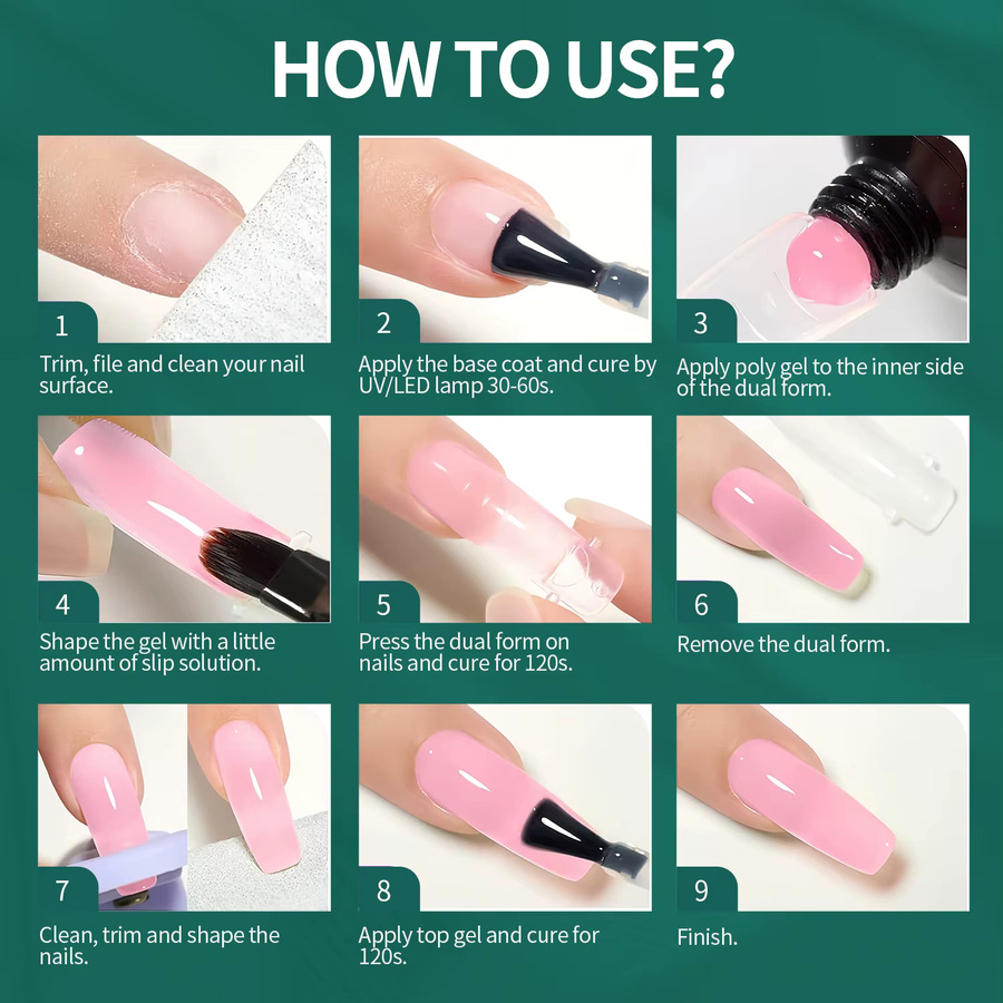 Nailpop Nagel-Dual-Form-Vollabdeckungsset, 150 Stück, Glänzend - Bild 2