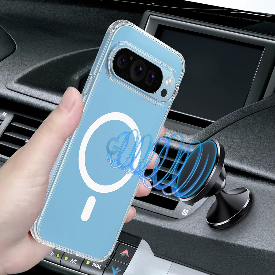 Magnetische transparente Acryl Hard Case Schutzhülle für Google Pixel 10 9 Pro XL 8 7 6 kompatibel mit MagSafe und kabellosem Laden - Bild 3