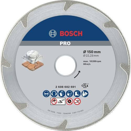 Bosch Diamanttrennscheibe Best for Marble für Stein, Farbe: Silber, Durchmesser: 150 mm, Bohrung: 22,23 mm - Bild 1