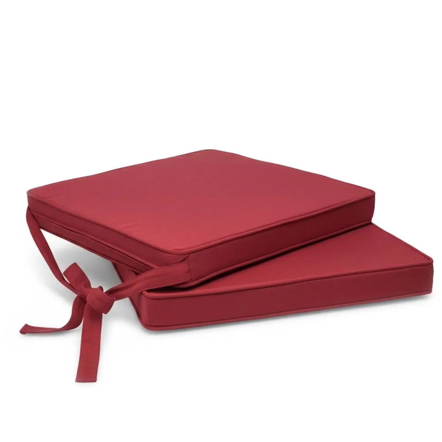 Beautissu Loft SK Stuhlkissen 2er Set Rot B: 45 cm, T: 40 cm, H: 5 cm - Bild 2