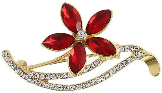 YIRAN Jewelry Brosche, Kristall Blume, Legierung, braun, Damen - Bild 1