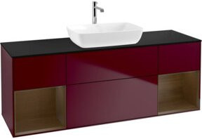 V&B Waschtischunterschrank Finion mit Wandbeleuchtung, Breite: 160 cm, Höhe: 50,1 cm, Tiefe: 50,1 cm - Bild 1