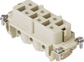 ilme Buchseneinsatz CPF 06 6-polig in Silber und Beige - Bild 1
