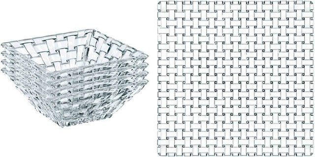 Nachtmann Servierplatten Bossa Nova 5er Set aus Glas in Transparent mit geometrischem Design - Bild 1