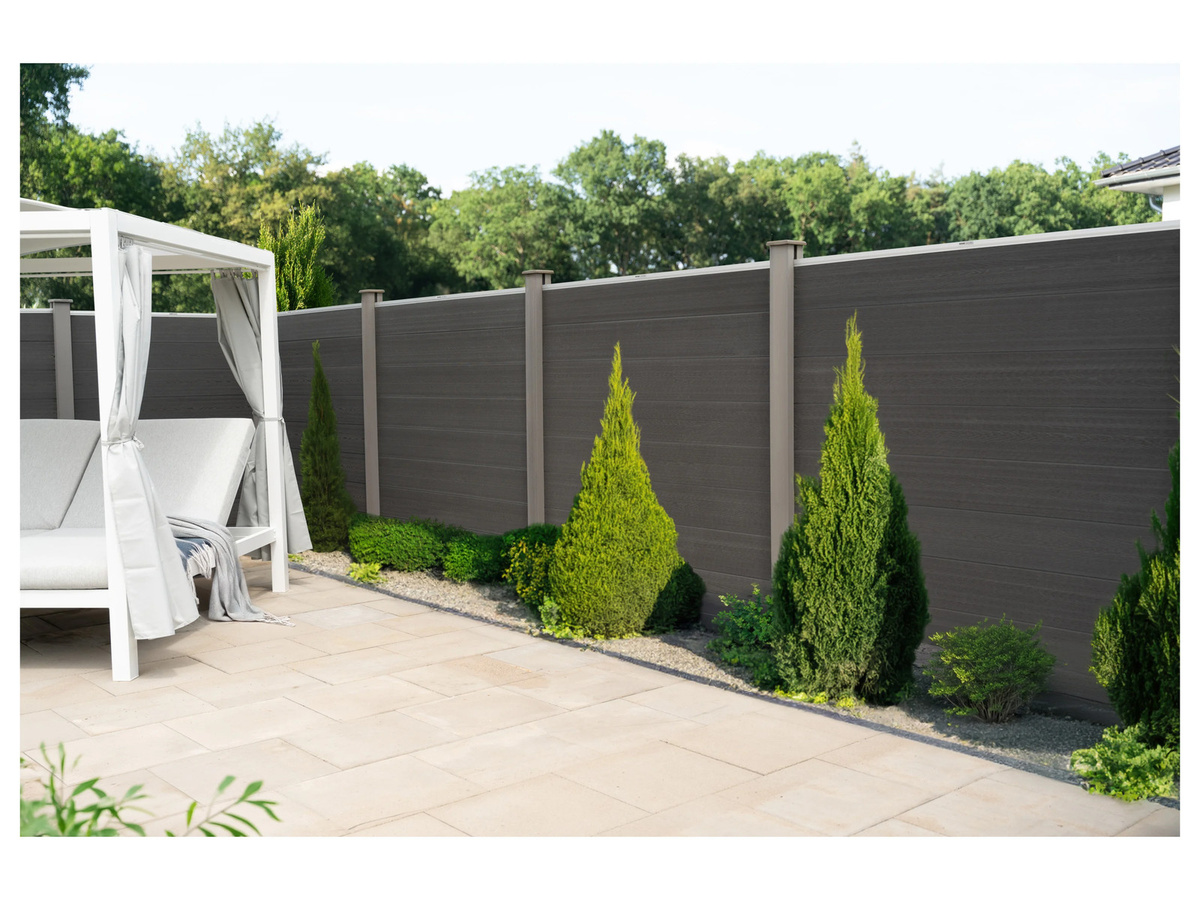 Home Deluxe WPC Sichtschutzzaun Callado Ersatzpaneel Anthrazit B: 170 cm, H: 20,3 cm - Bild 2