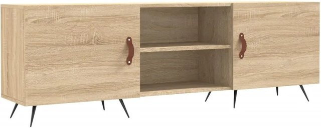 vidaXL TV-Schrank Sonoma-Eiche in Braun aus Holzwerkstoff und Eisen, B/T/H: 150 x 30 x 50 cm - Bild 1