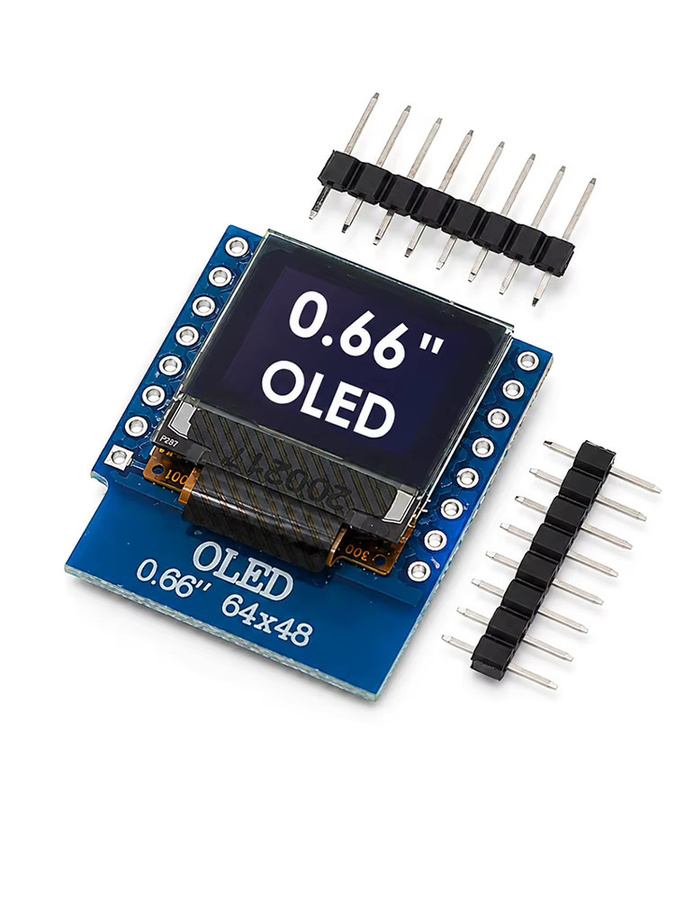 Estardyn OLED-Displaymodul 0,66 Zoll mit I2C SSD1306 für WEMOS D1 Mini und ESP32 in Blau - Bild 1