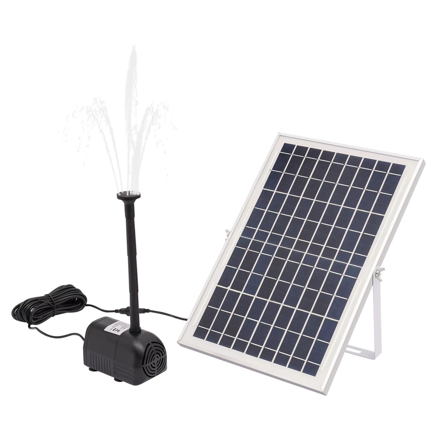 Bymaocar Solar-Wasserpumpe für Brunnen, DC, tragbar, 17 V/10 W, Direktantrieb, Schwarz - Bild 4