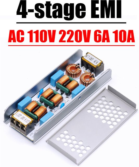 DykbRadio 4-stufiger EMI Filter Elektromagnetischer Interferenz Suppressor für Audio Verstärker AC 110V 220V 6A 10A - Bild 1