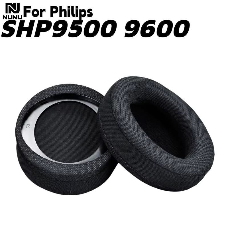 Ersatz-Ohrpolster aus Mesh-Memory-Schaum und Kopfbügelkissen für Philips SHP9500 SHP9600 Kopfhörer in Schwarz - Bild 4