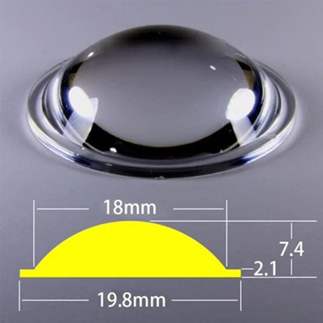 VBNM Optische Acryl-Plano-konvexe Linse in Transparent für LED-Taschenlampen und Strahler, Durchmesser: 10,4 bis 66 mm - Bild 1