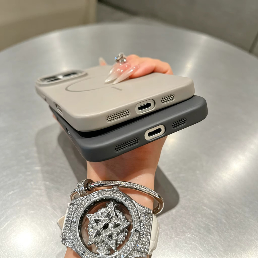 VOUVI Magnetische kabellose Ladehülle für iPhone in Braun – Ultradünnes Phone Case Zubehör - Bild 3