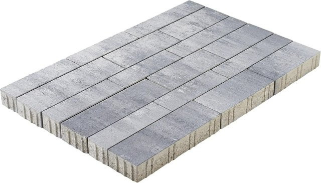 EHL Pflaster Tala Kombilangformat Weiß-Anthrazit für Terrasse und Garten, matt, Steinoptik, B: 125,0 cm, T: 83,0 cm - Bild 1