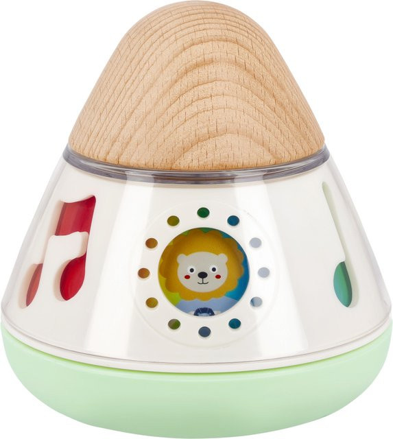 LUPILU Holz Baby Klangspielzeug Musikkreisel mit Tiermotiven ab 0 Jahren - Bild 1