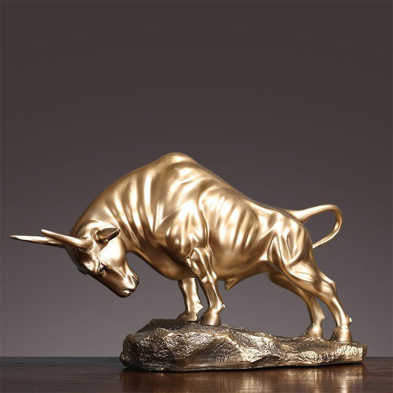 Yiran Furniture Moderne Tier-Dekorationsornamente aus Harz in Gold und Bronze für Wohnzimmer und Büro - Bild 2