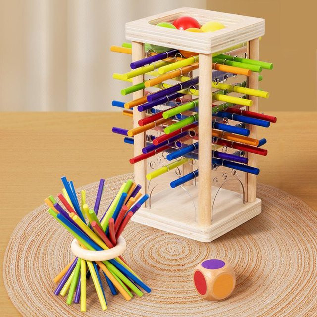 Holzstab Zeichenspiel Spielzeug, Mehrfarbige Stäbe Spiel - Bild 1