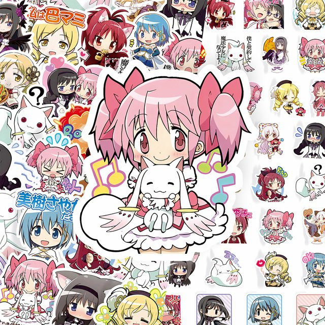 Bandai Puella Magi Madoka Magica Aufkleber, Akemi Homura, 10/30/50/100 Stück - Bild 1