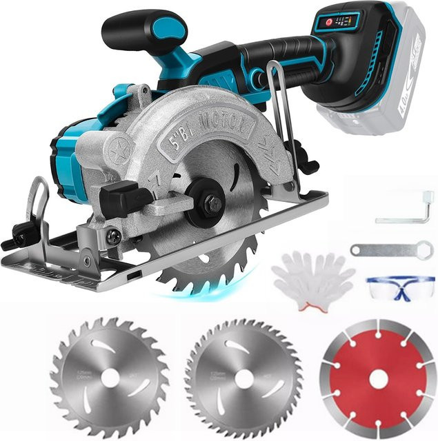 Makita Akku-Kreissäge 125 mm, bürstenlos, blau, kompatibel mit Makita 18V LXT Akkus - Bild 1