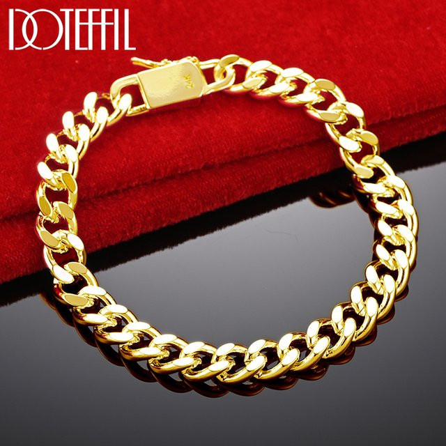 DOTEFFIL Armbandkette 750 Gold, 8mm, Unisex - Bild 1