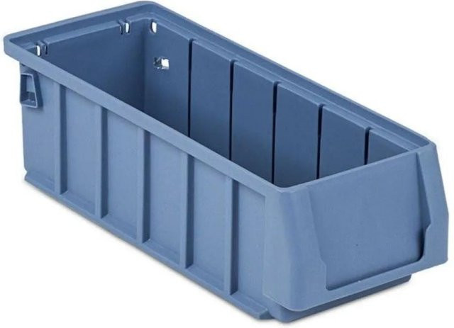 PROREGAL Regalkasten 300 SN Sichtlagerkasten mit Etikett und Schutzhaube, Blau, H x B x T: 9 x 11,7 x 30 cm - Bild 1