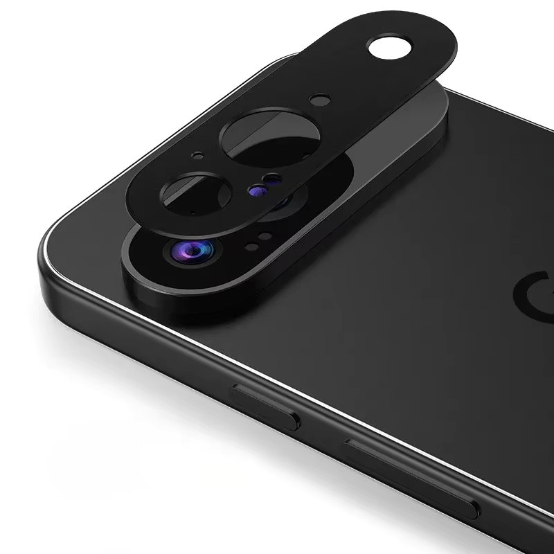 Schutzfolie für Google Pixel 9 Pro XL Kameraobjektiv aus Aluminium Metall in Schwarz - Bild 2