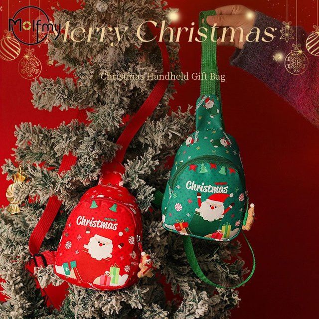 Molfmy Weihnachts Geschenkbeutel Rot als wiederverwendbare Candy Box und Party Dekoration für Kinder - Bild 1
