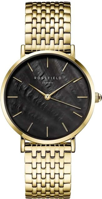 Rosefield Damenuhr Upper East Side, Quarz, Edelstahl, Gold, 33 mm - Bild 1