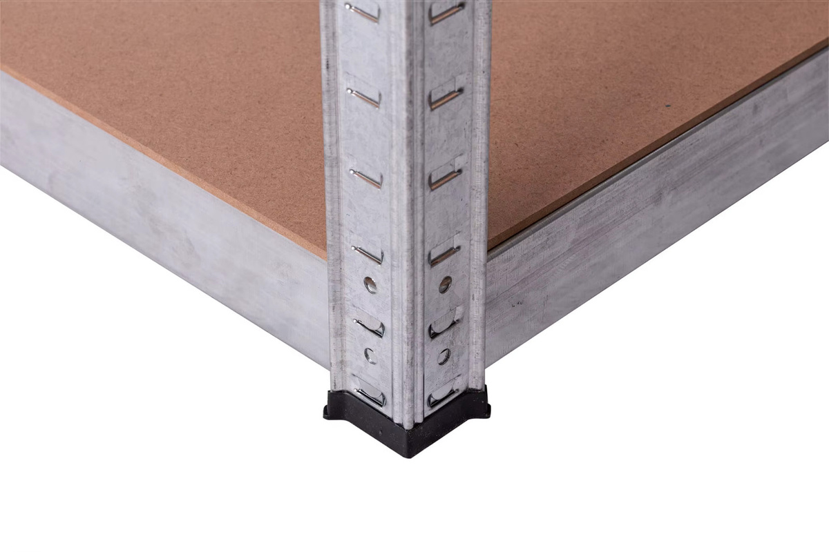 Verzinktes Metallregal von PSB in Silber mit 5 Regalböden, H x B x T: 180 x 90 x 40 cm - Bild 3