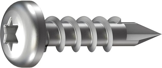 GS Terrassen Bohrschraube Linsenkopf aus Edelstahl in Silber, Durchmesser: 4,8 mm, Länge: 25 mm - Bild 1