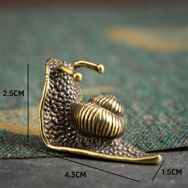 Yiran Furniture Schneckenornamente aus massivem Kupfer und Messing in Gold für Teehaus und Heimdekoration - Bild 1