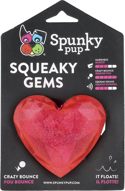 Spunky Pup Quietschendes Juwel, Herz, 1-teiliges Set - Bild 1