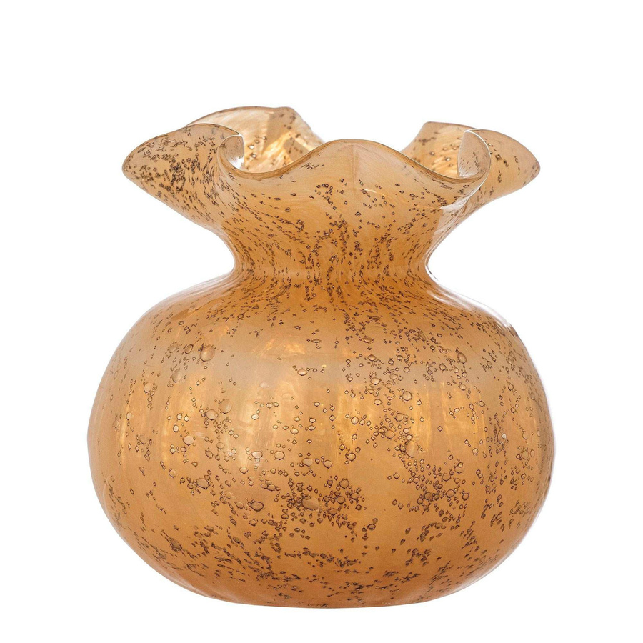 Bloomingville Glasvase Thebe in Orange und Gold, Höhe: 12 cm - Bild 1