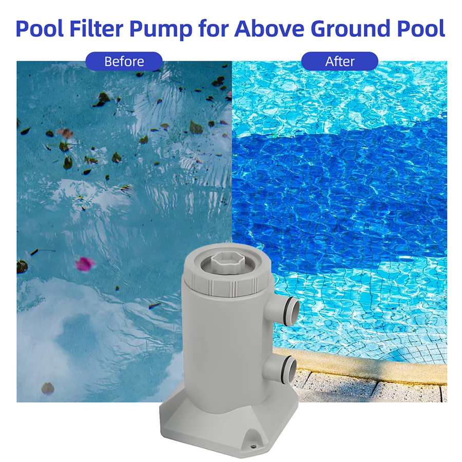 Qiilu Kartuschenfilterpumpe für oberirdische Pools mit 55 W und 250 l/h Durchflussrate - Bild 4