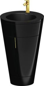 Duravit Waschtischunterschrank Starck 1 c-bonded Set in Schwarz, B/T/H: 56 x 60,5 x 86,4 cm - Bild 1