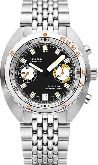Doxa Chronograph, Automatik, Edelstahl, Schwarz, 42 mm, Herren - Bild 1