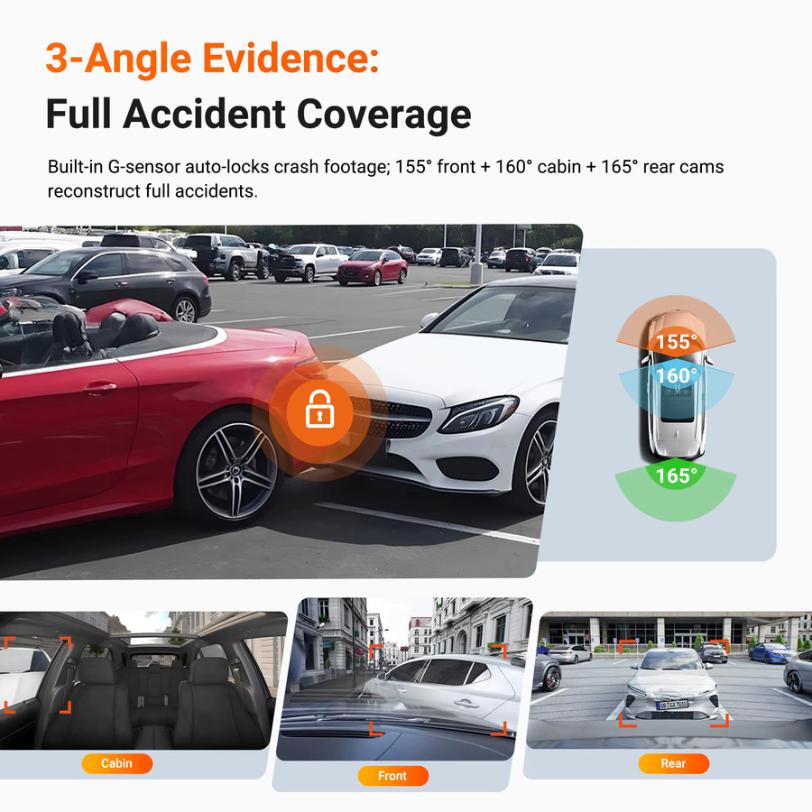 Vantrue N4 Pro S 3-Kanal-Dashcam mit STARVIS 2 HDR, 4K UHD, IR-Nachtsicht, Wi-Fi und GPS in Schwarz - Bild 6