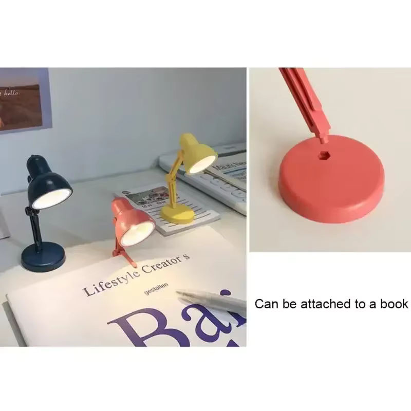 Mini LED Nachtlicht und faltbare Buchlampe in Weiß für Schlafzimmer und Bett - Bild 4