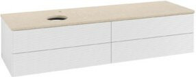 V&B Waschtischunterschrank Antao mit Frontstruktur in Weiß, Wandmontage, B/T: 160 x 50 cm - Bild 1