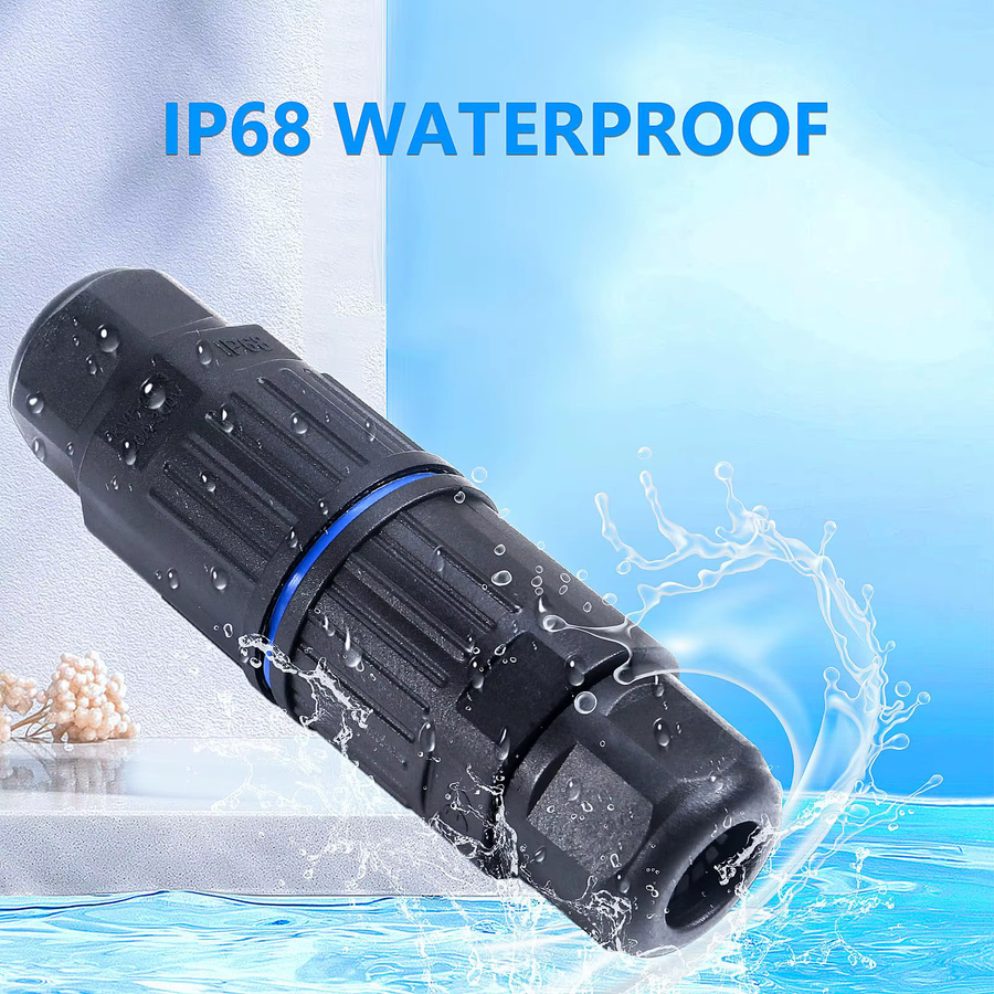 AOKIN IP68 Wasserdichte Anschlussdose Set für Outdoor-Anwendungen, 2/3 Weg Elektrische Kabelstecker mit Hebel für AWG 28-12 - Bild 2