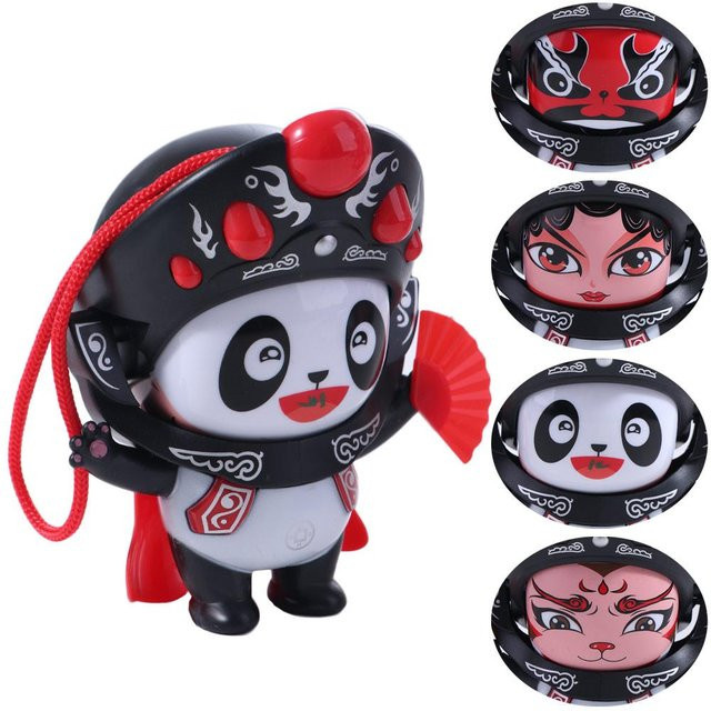 Binchi Sichuan-Oper Panda Gesichtswechsel, Plastik, rot, ab 4 Jahren - Bild 1
