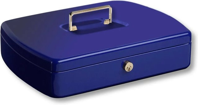 Burg-Wächter Geldkassette Office Line 2307, Blau, B/T/H: 33,0 x 23,5 x 7,5 cm - Bild 1
