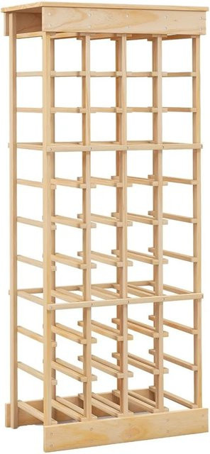 Costway Weinregal aus Massivholz Kiefer in Braun und Beige für 40 Flaschen, B/T/H: 113,0 x 27,5 x 27,5 cm - Bild 1