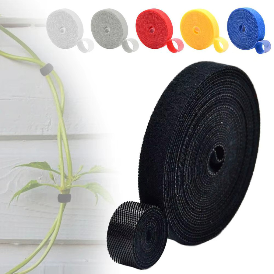 KITPIPI Nylon-Kabelbinder mit Hakenschlaufe, wiederverwendbares Klettband zur Kabelorganisation, Schwarz, Länge: 5 m - Bild 2