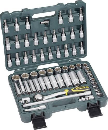 Mannesmann Steckschlüsselsatz metrisch 3/8 Zoll, 61-teilig, grau, M 2045-SL - Bild 1