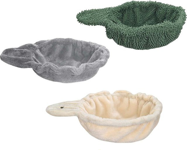 Rundes Katze-Nest aus grauem Plüsch für DIY-Kletterrahmen, geeignet für Katzen bis 4,5 kg - Bild 1