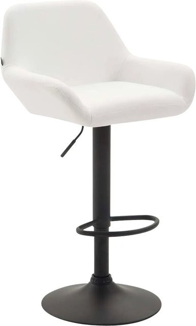 CLP Barhocker Braga Kunstleder Weiß/Schwarz mit 360 Grad Drehsitz und modernem Design - Bild 1