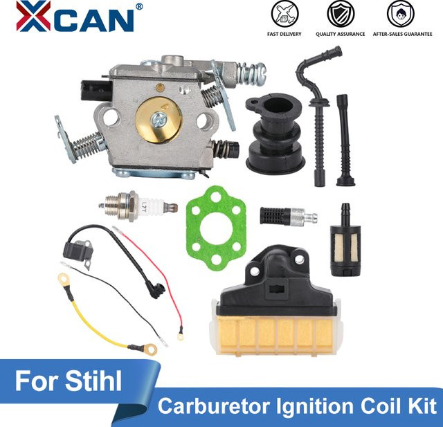 Xcan Vergaser und Zündspulen Satz Ersatz für Stihl MS210 MS230 MS250 MS021 MS023 MS025 und MS210C MS230C MS250C (Ersatzteilnummer 11231200605) - Bild 1