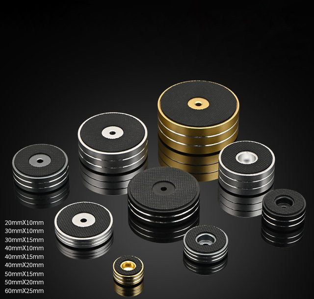 CHANGELIN HiFi Audio Lautsprecher und CD-Player Isolationsfüße aus Aluminiumlegierung in Gold gestreift - Bild 1