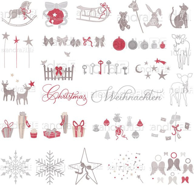 Piggy Craft Metall-Stanzform in Silber für Weihnachtsdekorationen und Papierhandwerk - Bild 1